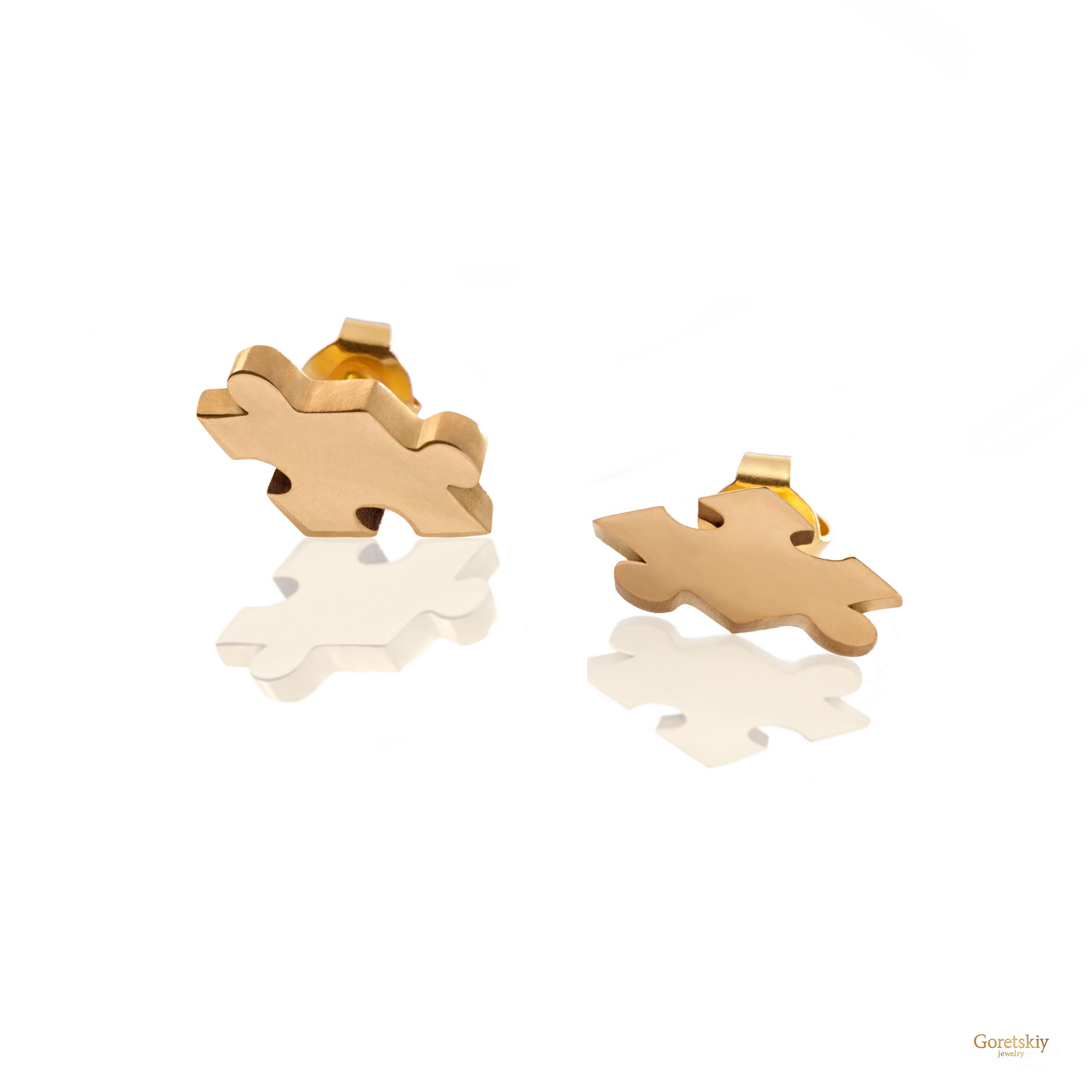 Puzzle 3D Earrings on Model