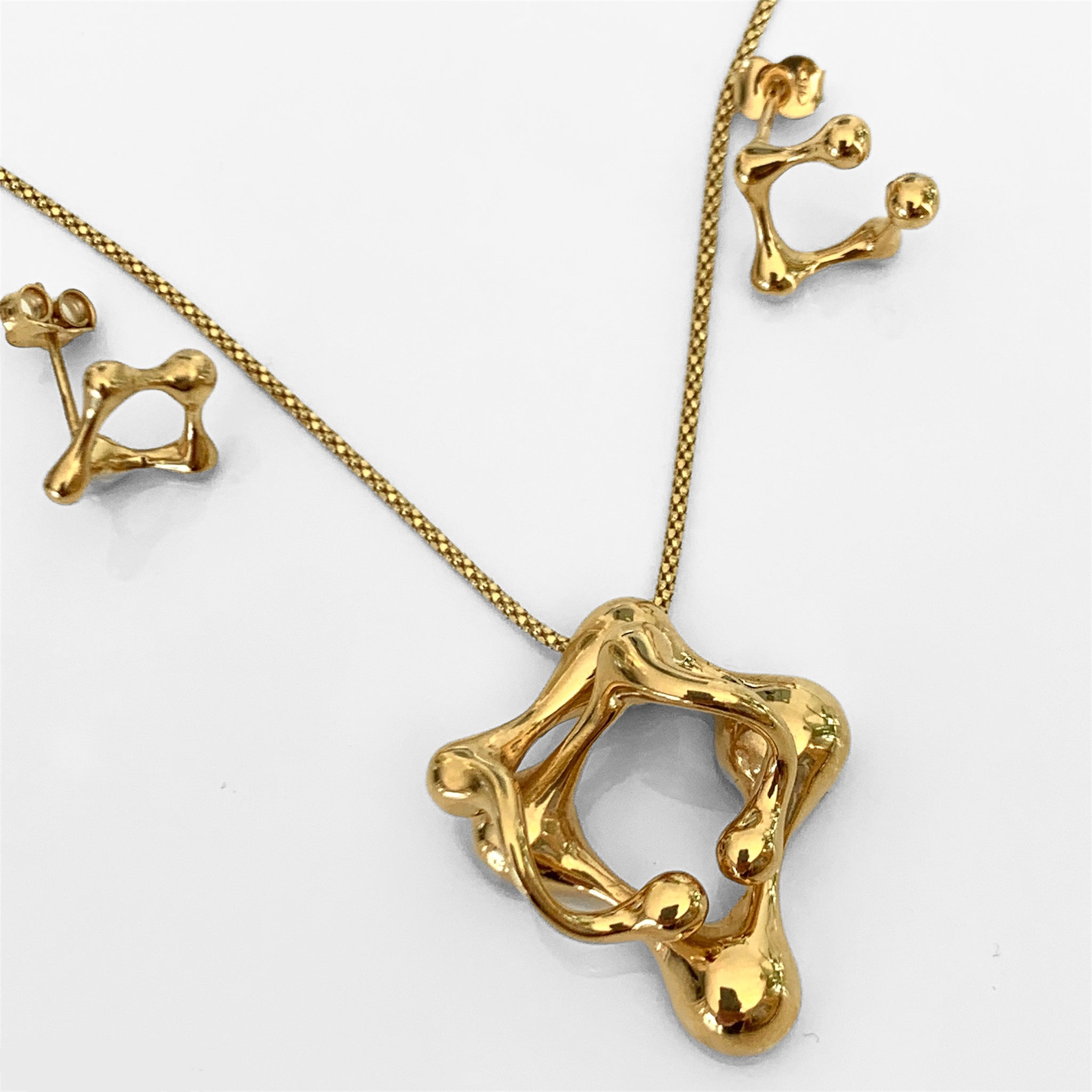 DNA 18K GOLD PLATED SILVER Bubble Soul Pendant