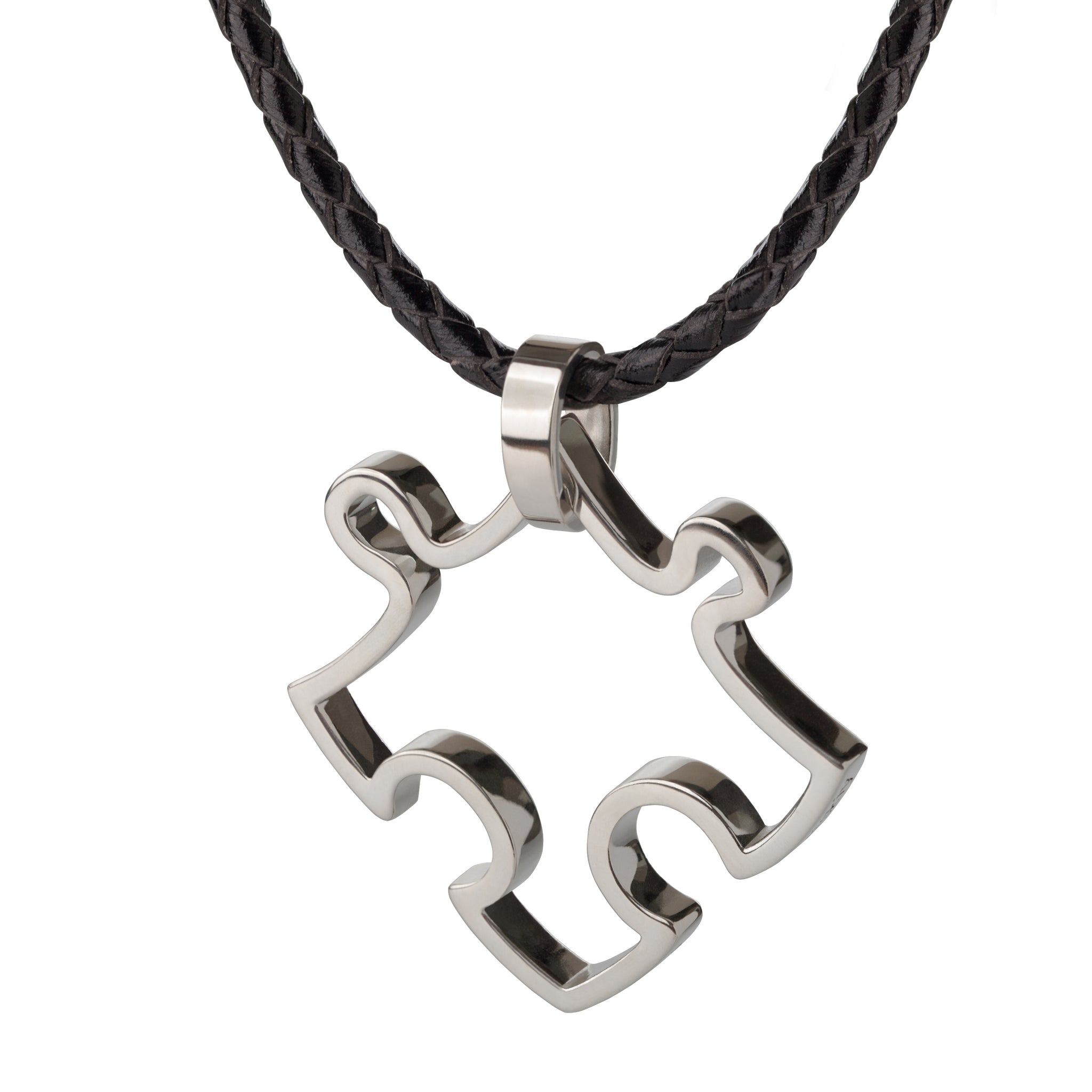 Conceptual puzzle  pendant made of stainless steal