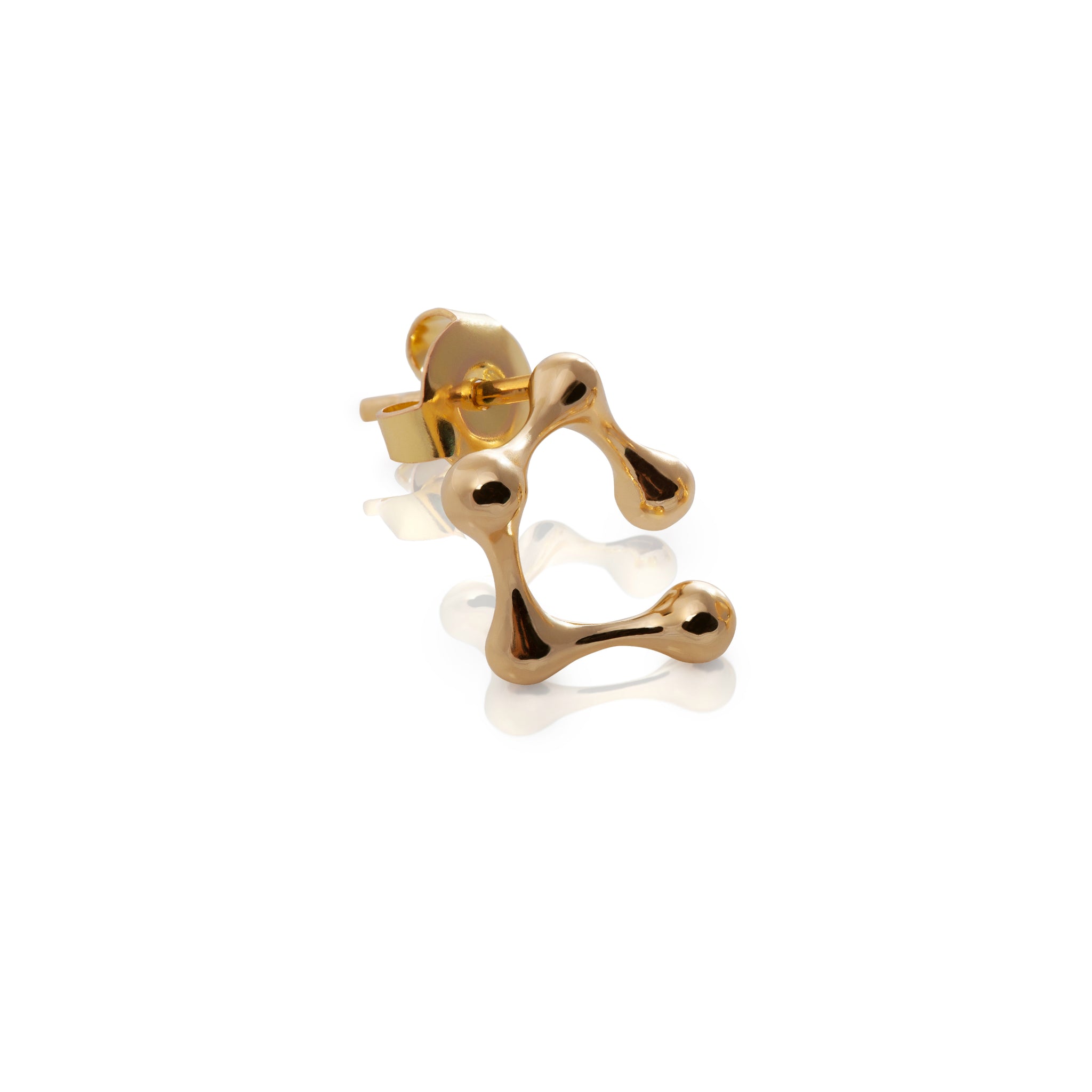 DNA 18K GOLD PLATED SILVER Small Atomic Earrings