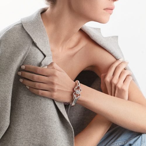 Symbolic bracelet, 18k white gold and natural diamond 5